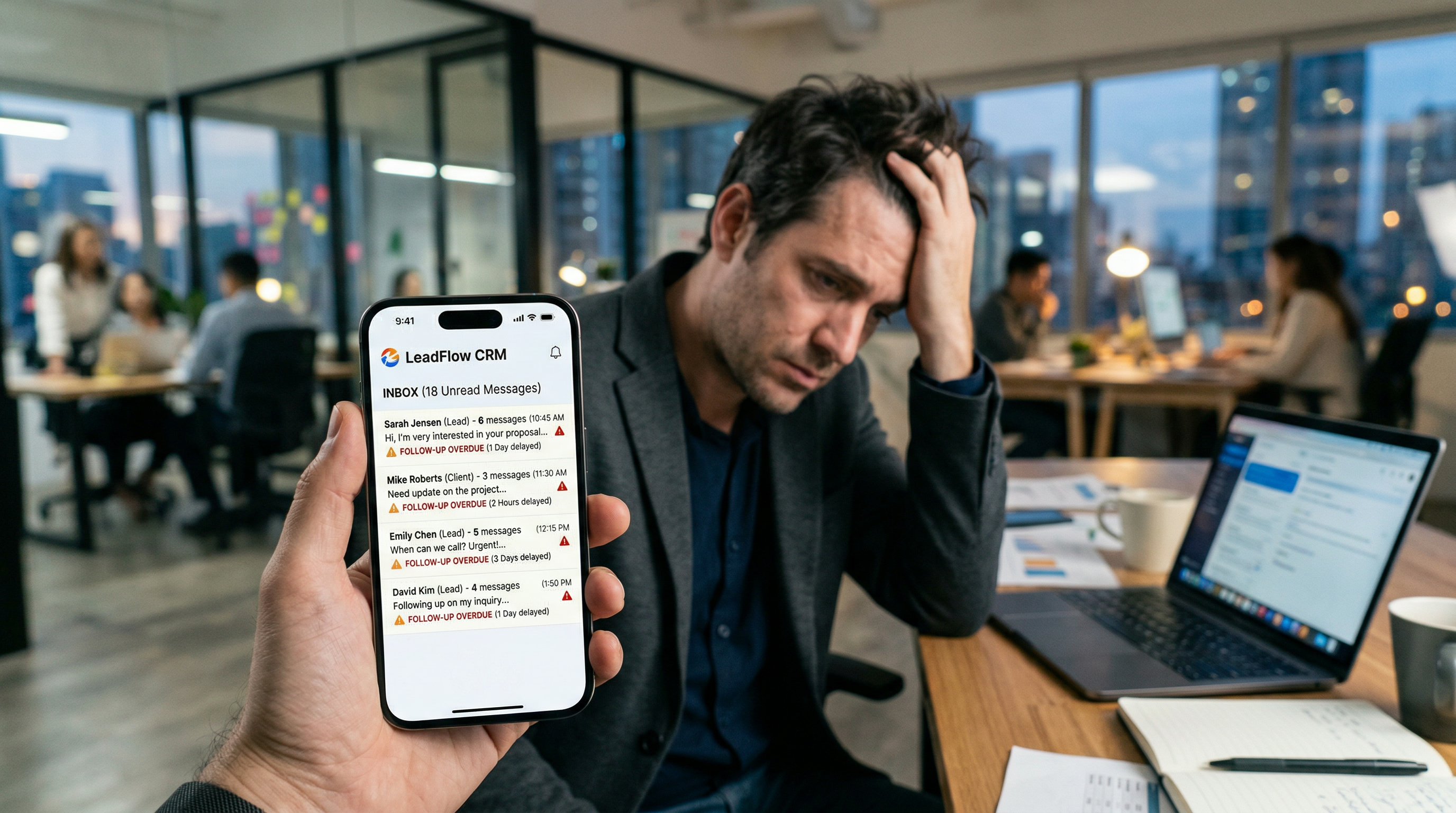 Unread lead messages and follow-up delays